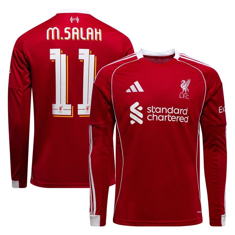 Liverpool Home Shirt 2025/26 Champions League Long Sleeves M.SALAH 11 - Men's-SoccerKits Hub | Buy Soccer Jerseys Online